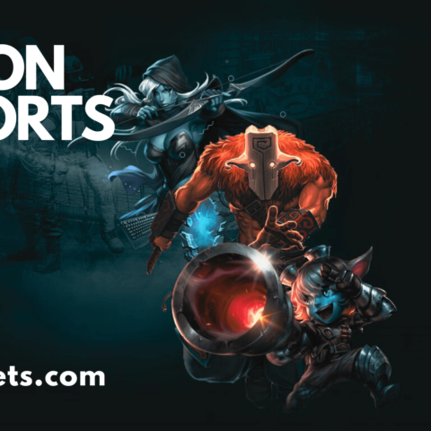 a group of characters from various esports titles, like league of legends, dota 2, and more.